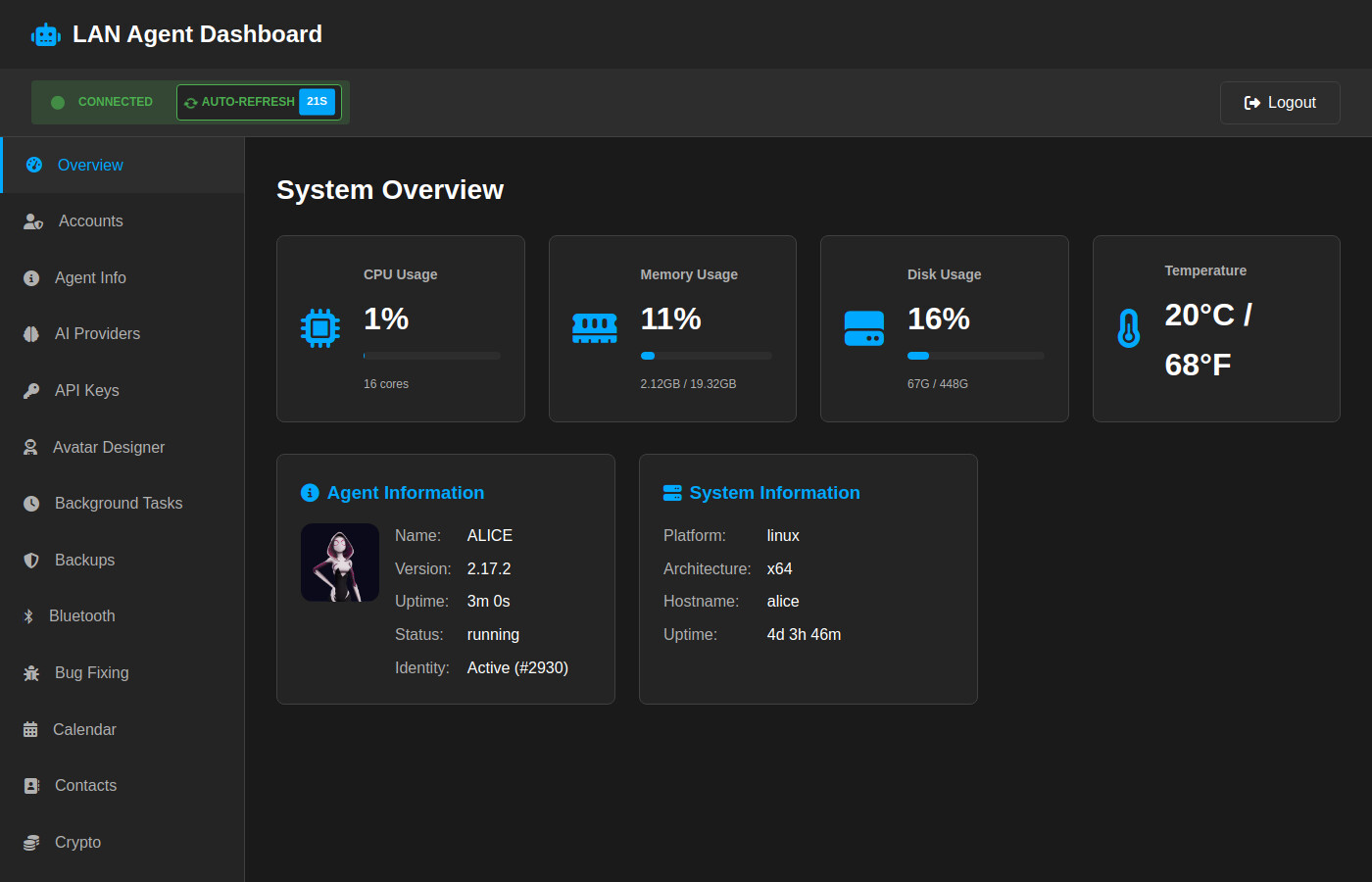 LANAgent Dashboard